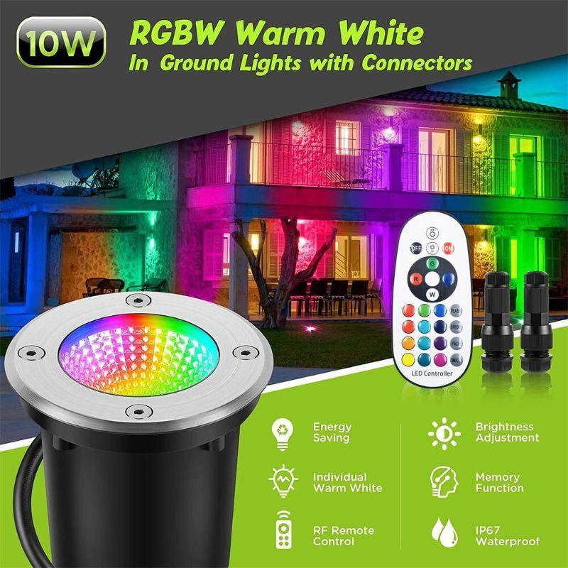 RGB LED Underground Fence Deck Lamp - Waterproof Landscape Lighting-Solar Wind LED Chime