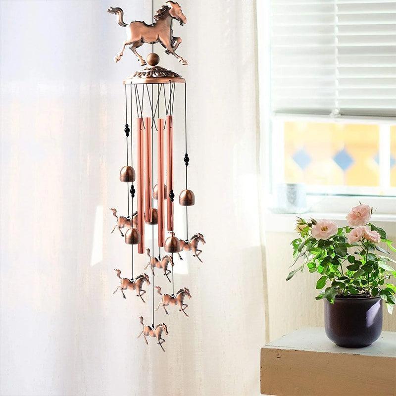Retro Horse Wind Chime-Solar Wind LED Chime