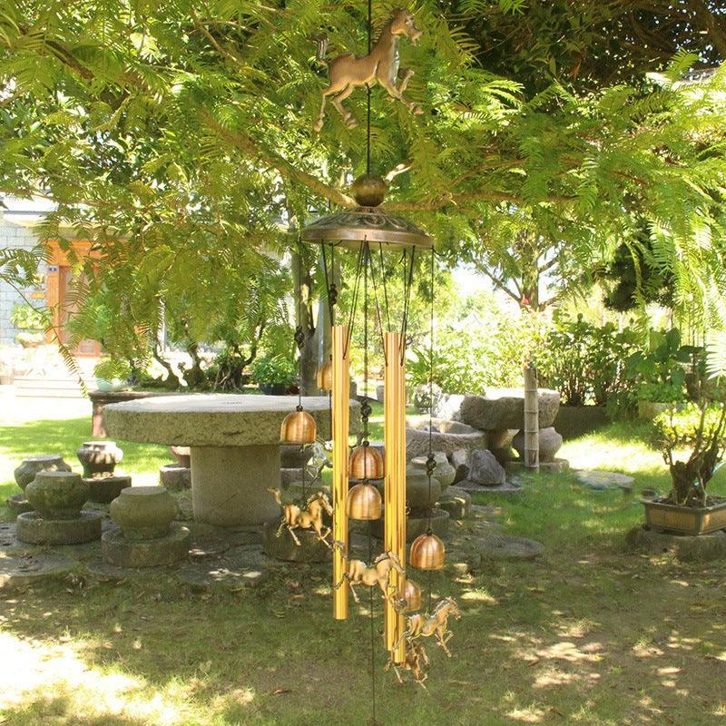 Retro Horse Wind Chime-Solar Wind LED Chime