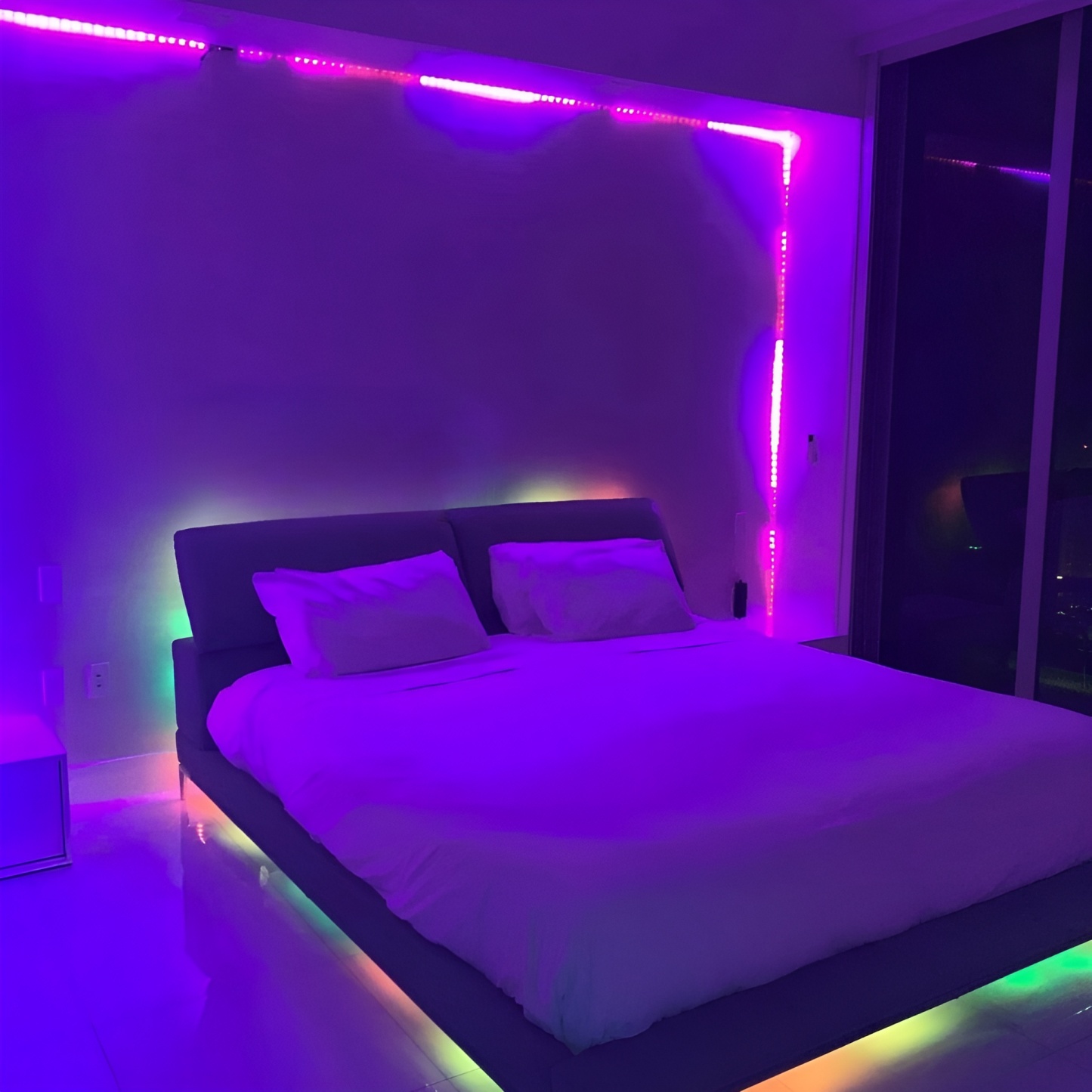 Set of 25 16ft Color Changing LED Strip Lights With 44 Key Remote Control