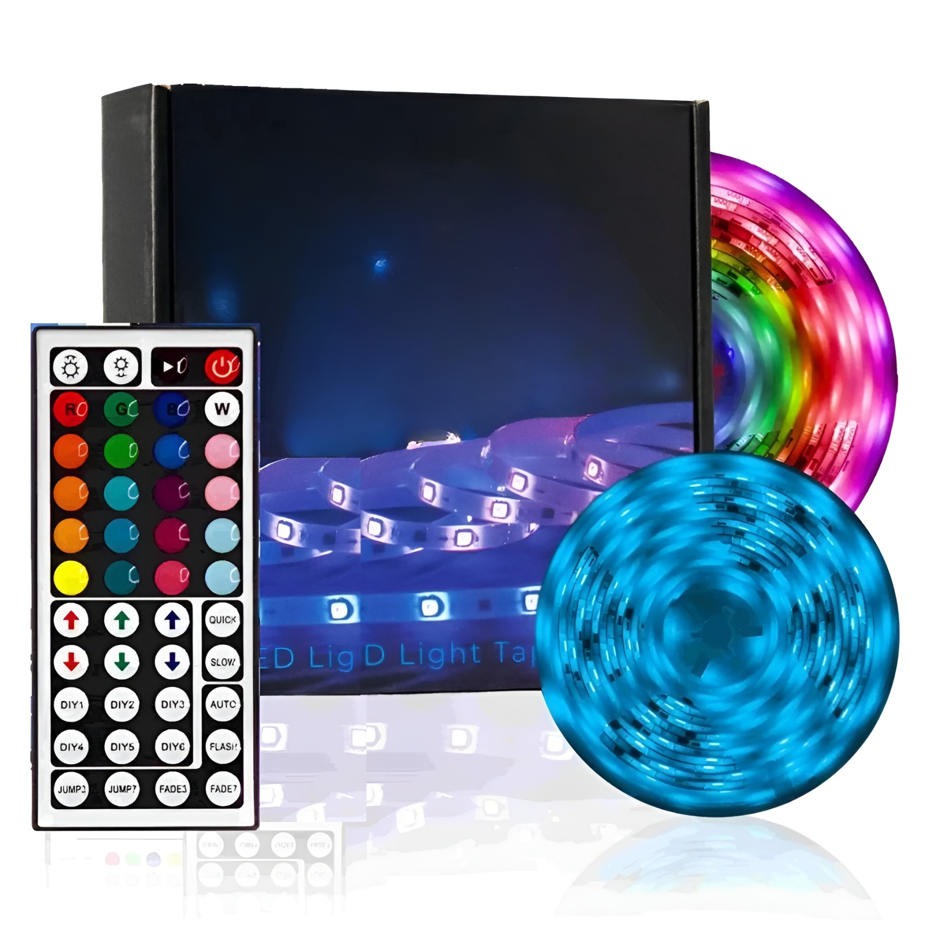 Set of 25 16ft Color Changing LED Strip Lights With 44 Key Remote Control