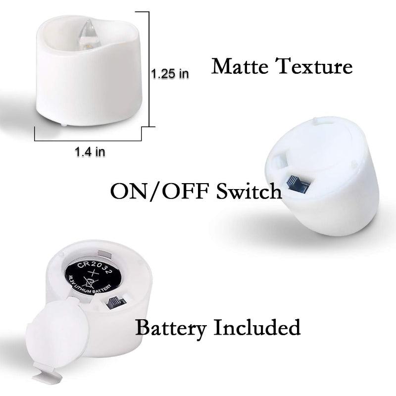 12 Set Flameless Candles - Flickering Battery Operated LED Light-Solar Wind LED Chime