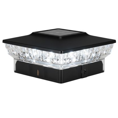 Flickering Flame Solar Post Cap Lights for Outdoor Deck and Fence