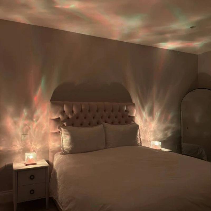 Rotating Water Ripple Night Light Aura Lamp-Solar Wind LED Chime