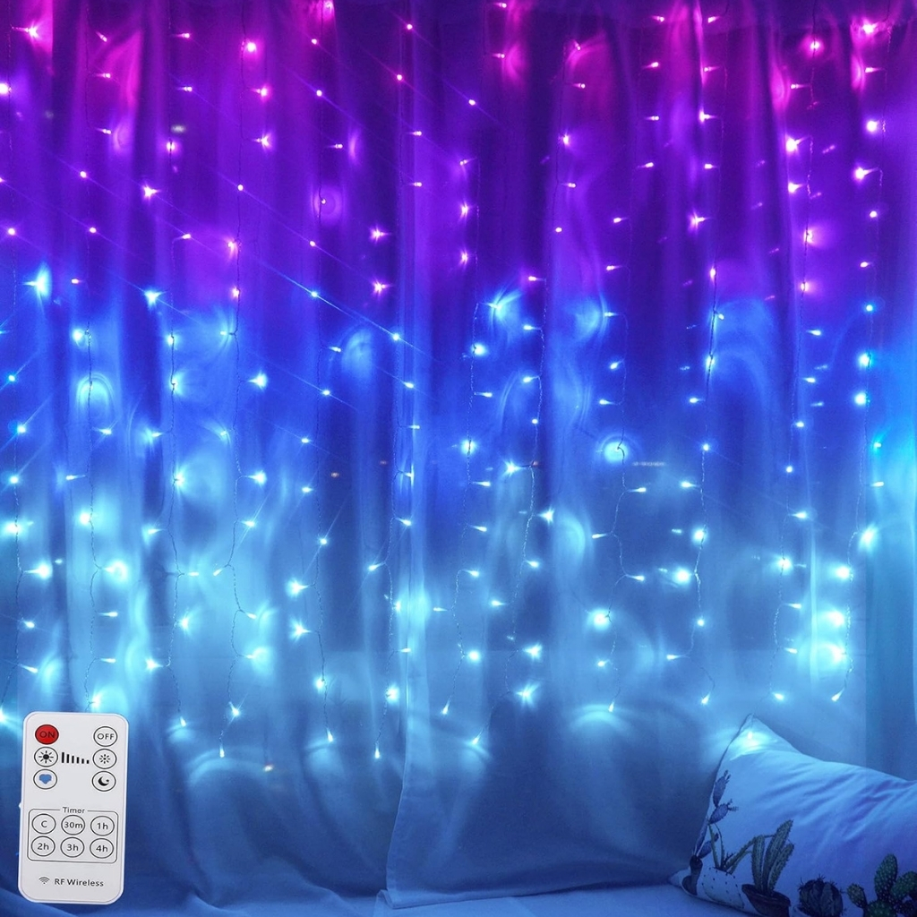 Smart LED Curtain Lights Color Changing Waterproof Indoor And Outdoor Fairy Lights