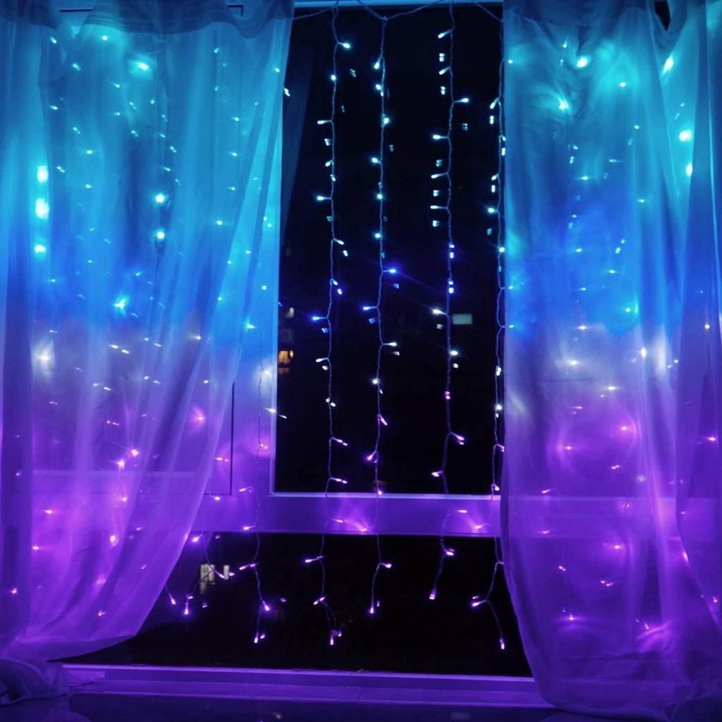 Smart LED Curtain Lights Color Changing Waterproof Indoor And Outdoor Fairy Lights