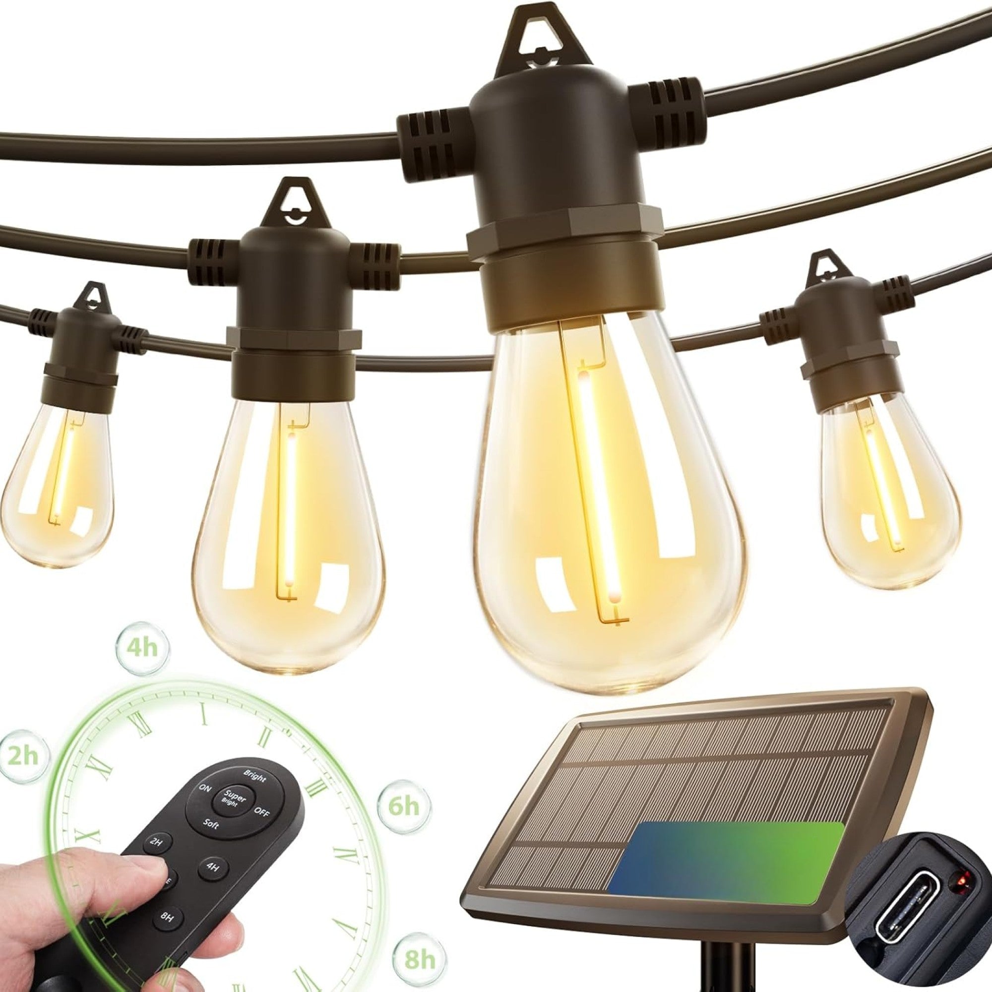 Outdoor Waterproof Solar Lights With USB And Remote Control-Solar Wind LED Chime