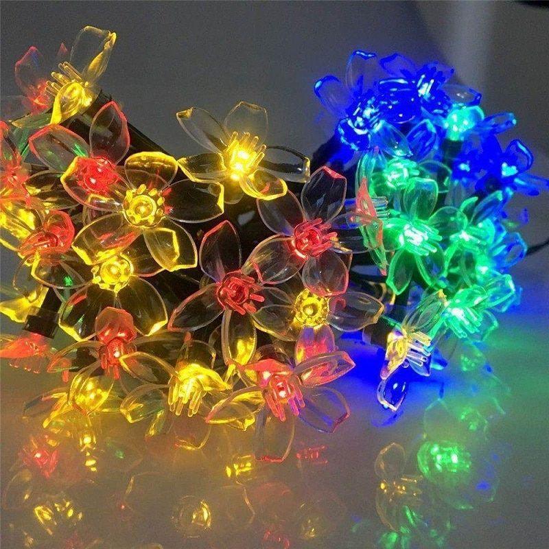 Solar Flower String Lights – Colorful and Eco-Friendly Decor-Solar Wind LED Chime