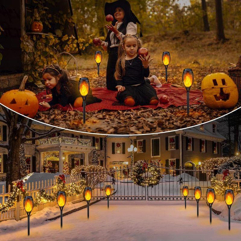 Dancing Flame Solar Lights - Solar Lights For Outside-Solar Wind LED Chime