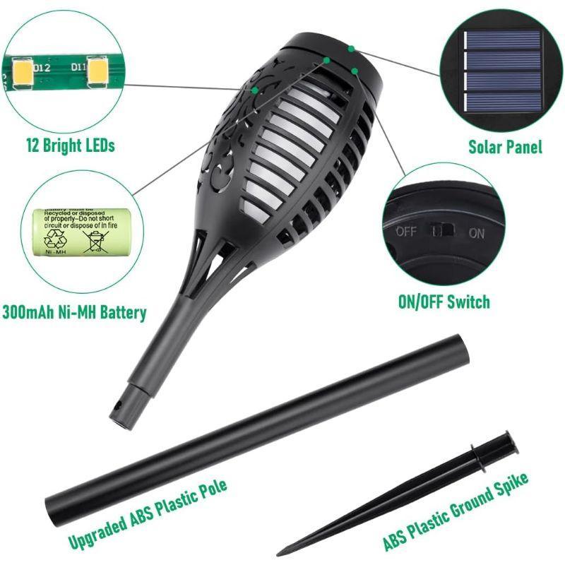 Dancing Flame Solar Lights - Solar Lights For Outside-Solar Wind LED Chime