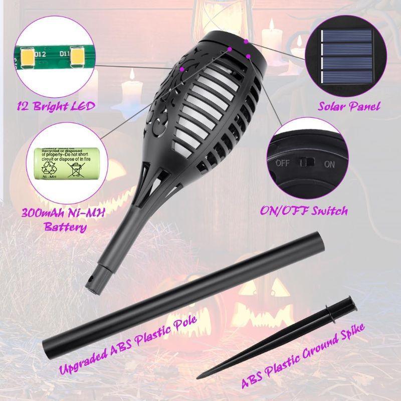 Dancing Flame Solar Lights - Solar Lights For Outside-Solar Wind LED Chime