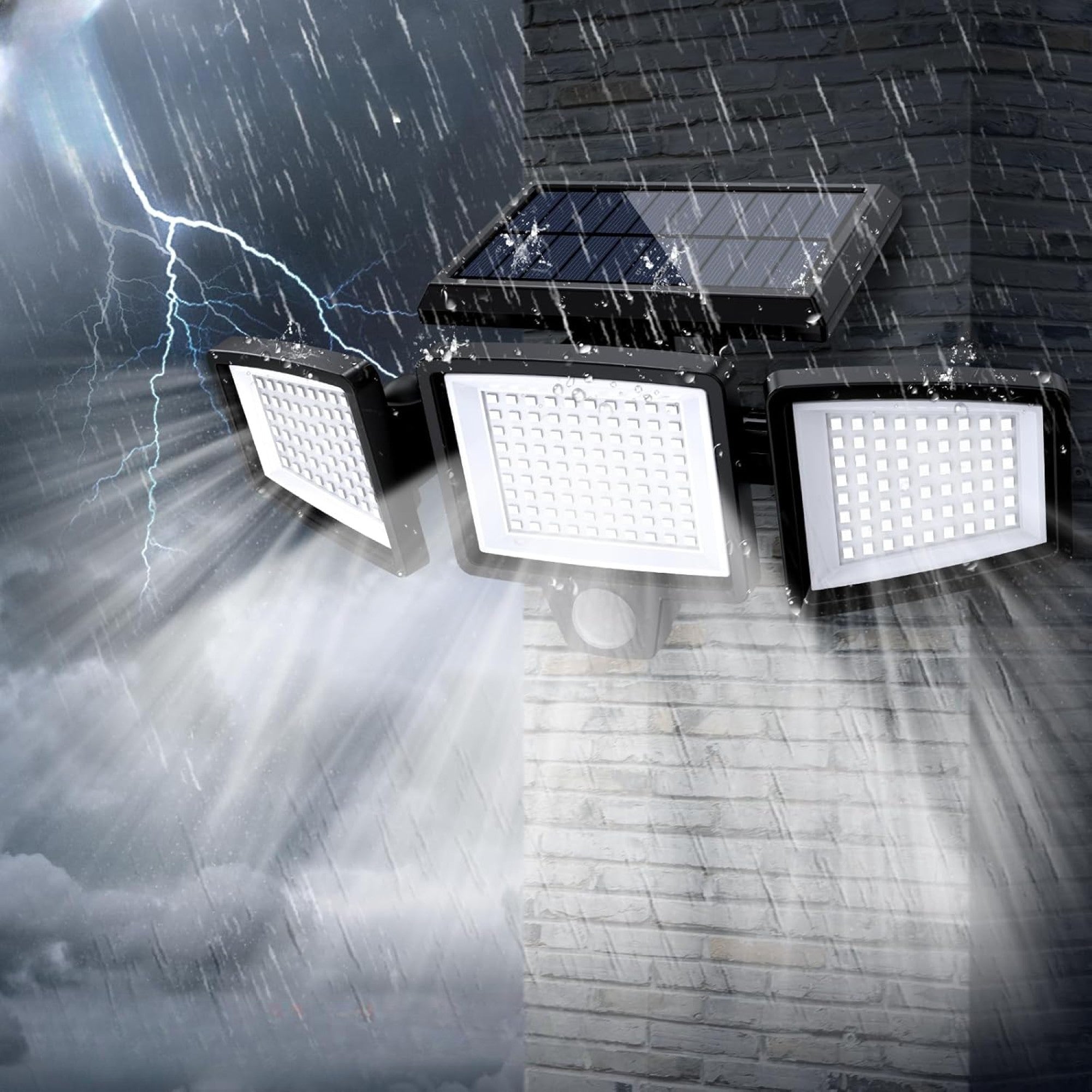 Solar Motion Sensor Lights Wireless For Garage And Courtyard-Solar Wind LED Chime