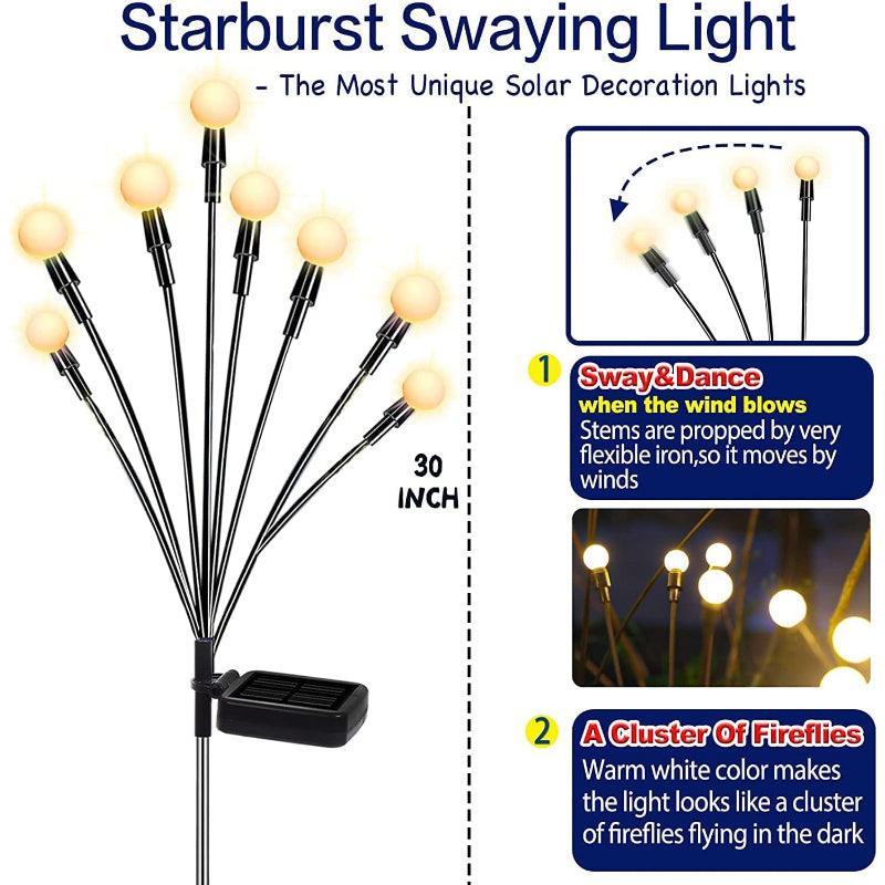 Solar Outdoor Garden Lights – Waterproof Firefly Design-Solar Wind LED Chime