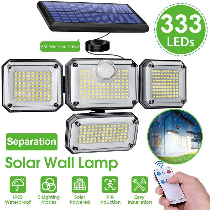 Solar Powered Security Light – Motion Sensor Outdoor LED Lighting-Solar Wind LED Chime