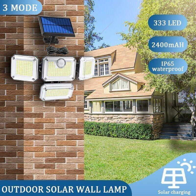 Solar Powered Security Light – Motion Sensor Outdoor LED Lighting-Solar Wind LED Chime