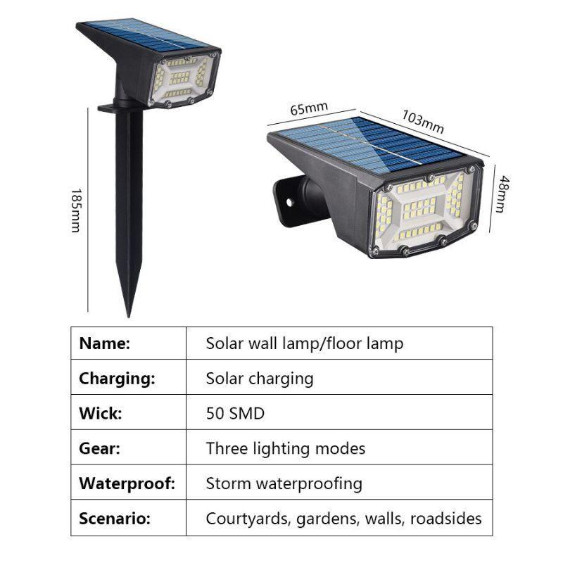 Solar Powered Spotlight Lamp - Adjustable Solar Lawn Light-Solar Wind LED Chime