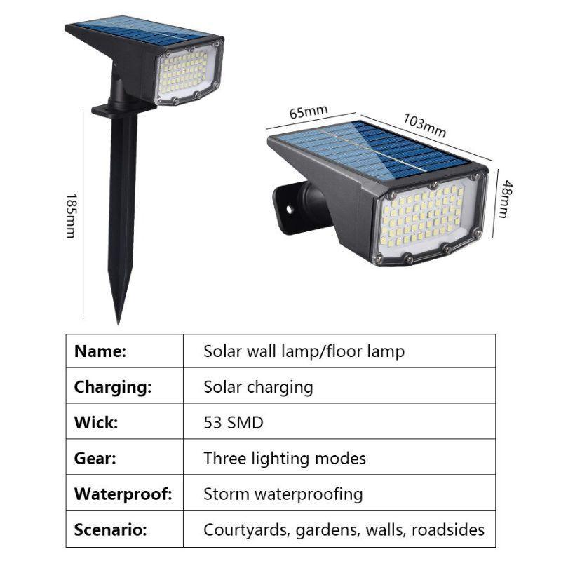 Solar Powered Spotlight Lamp - Adjustable Solar Lawn Light-Solar Wind LED Chime