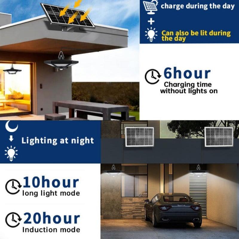 Solar Powered Ceiling Light – Motion Sensor with Remote Control-Solar Wind LED Chime