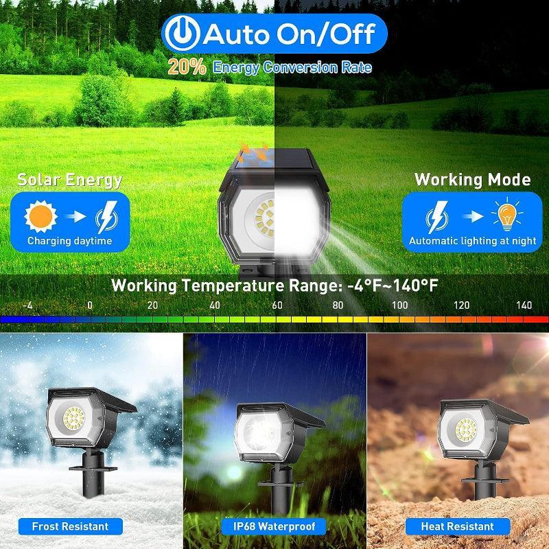 Solar Spot Lights Lighting Mode- Outdoor LED Landscape Lights-Solar Wind LED Chime