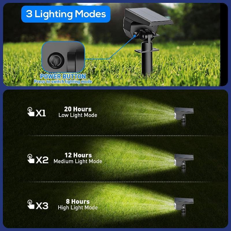 Solar Spot Lights Lighting Mode- Outdoor LED Landscape Lights-Solar Wind LED Chime