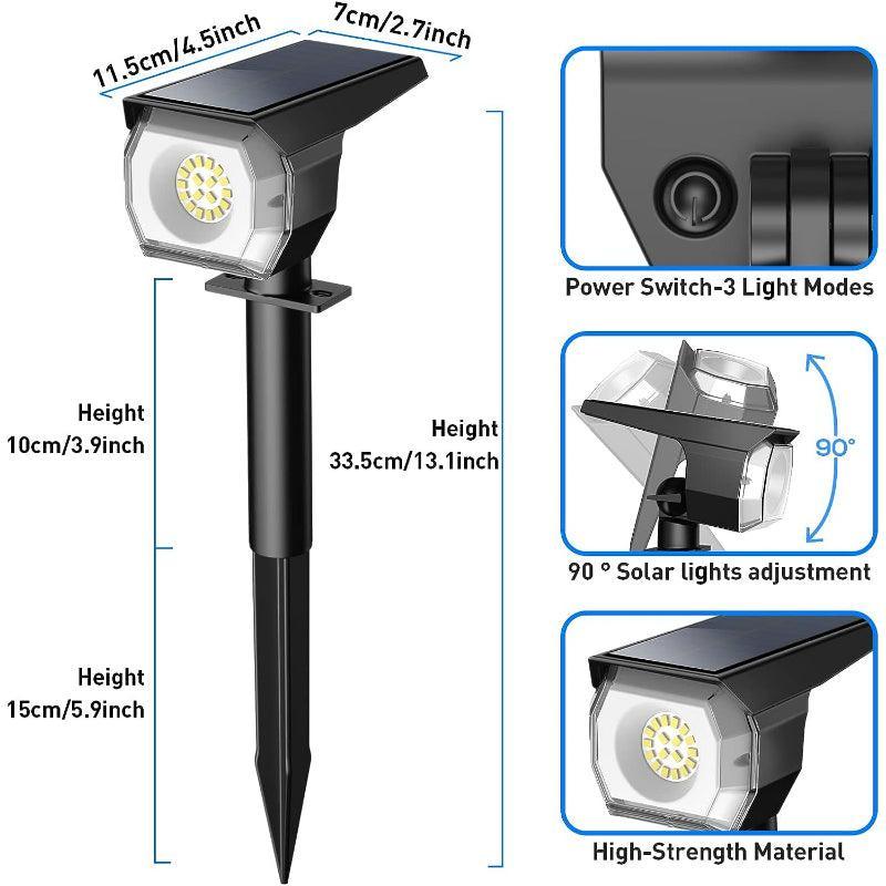 Solar Spot Lights Lighting Mode- Outdoor LED Landscape Lights-Solar Wind LED Chime