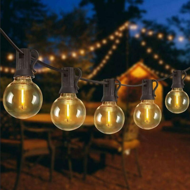 Solar String Lights Outdoor G40 - Durable LED Patio Lighting-Solar Wind LED Chime