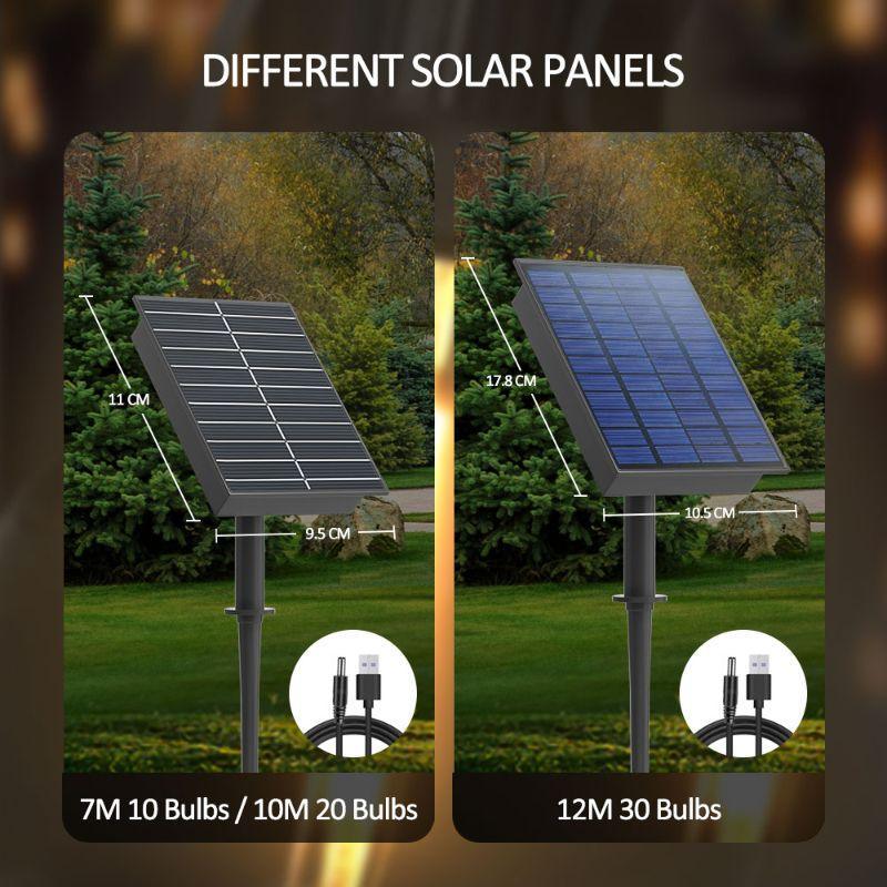 G40 Solar String Lights Outdoor – Waterproof LED Patio Lighting-Solar Wind LED Chime