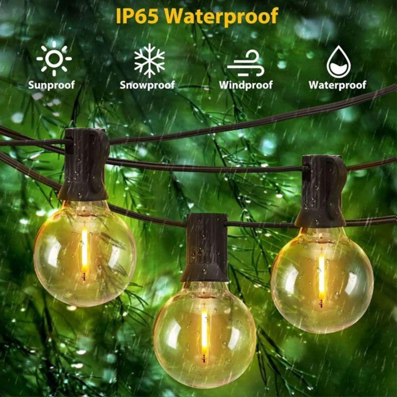 Solar String Lights Outdoor G40 - Durable LED Patio Lighting-Solar Wind LED Chime