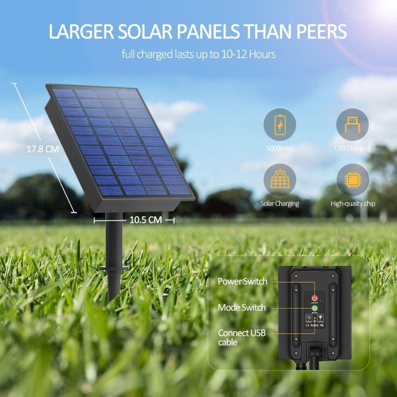 G40 Solar String Lights Outdoor – Waterproof LED Patio Lighting-Solar Wind LED Chime