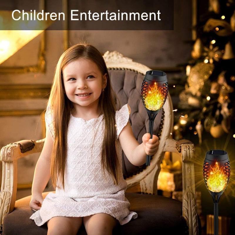 Solar Torch Light Flame - Waterproof Outdoor Pathway Lighting-Solar Wind LED Chime