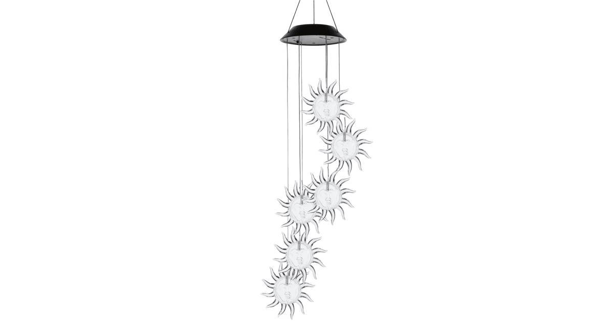 Solar Sunflower Wind Chimes LED Lights - Indoor And Outdoor Decor-Solar Wind LED Chime