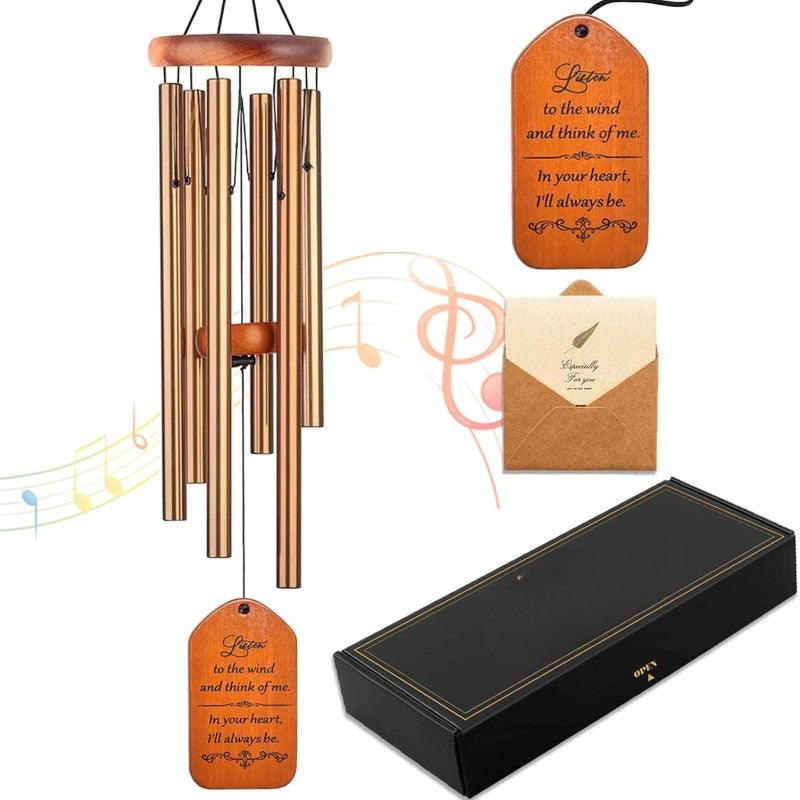 Wooden Outdoor Wind Chimes - Enhance Your Outdoor Looks-Solar Wind LED Chime