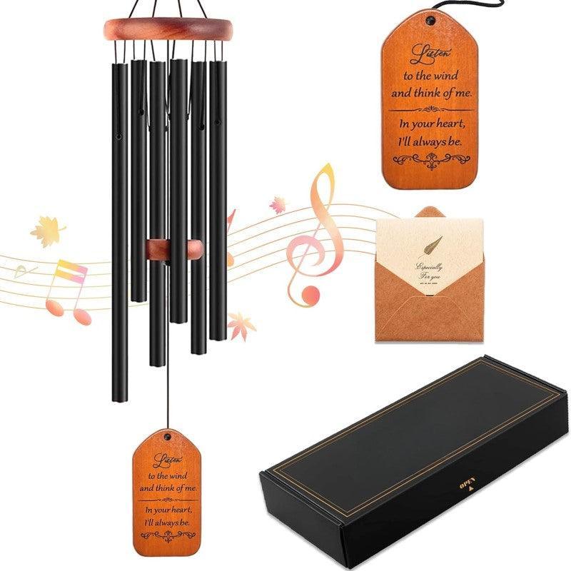 Wooden Outdoor Wind Chimes - Enhance Your Outdoor Looks-Solar Wind LED Chime