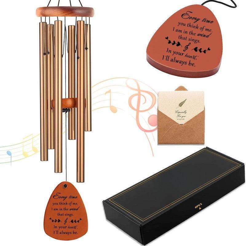 Wooden Outdoor Wind Chimes - Enhance Your Outdoor Looks-Solar Wind LED Chime