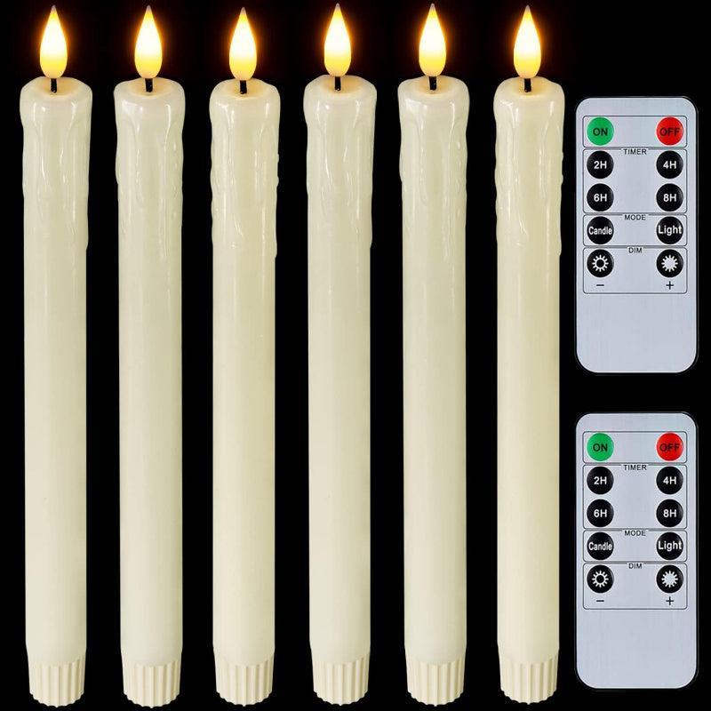 Taper Candles Remote Timer - LED Battery Operated Candles-Solar Wind LED Chime