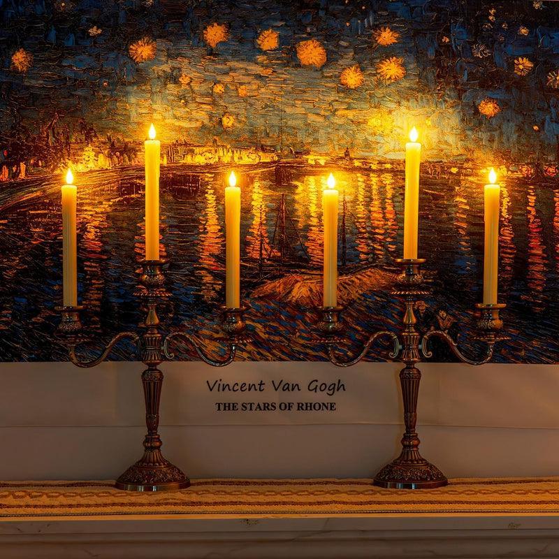 Taper Candles Remote Timer - LED Battery Operated Candles-Solar Wind LED Chime