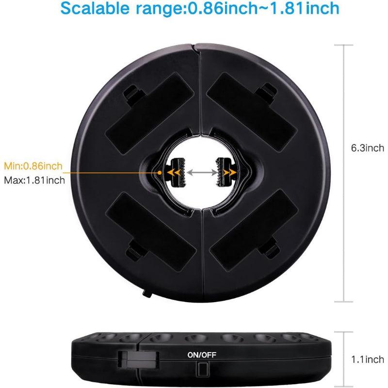 3 Modes LED Umbrella Light - Brightness With Technology-Solar Wind LED Chime