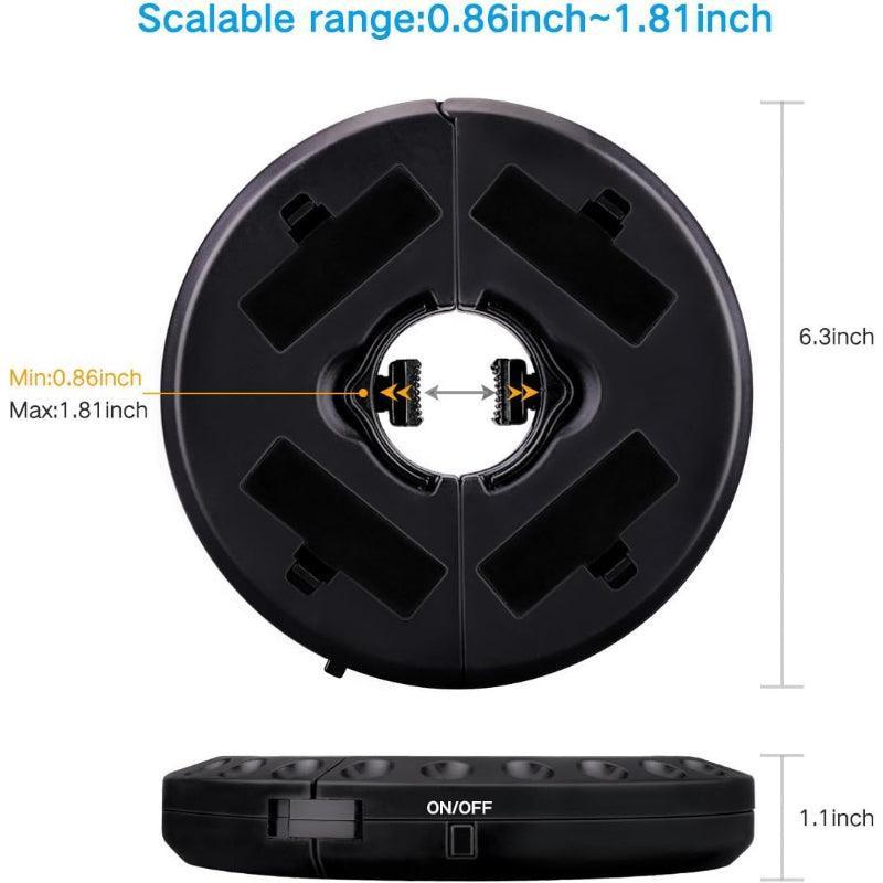 3 Modes LED Umbrella Light - Brightness With Technology-Solar Wind LED Chime