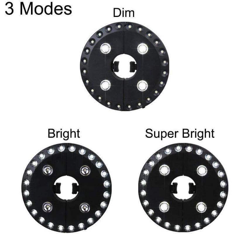 3 Modes LED Umbrella Light - Brightness With Technology-Solar Wind LED Chime