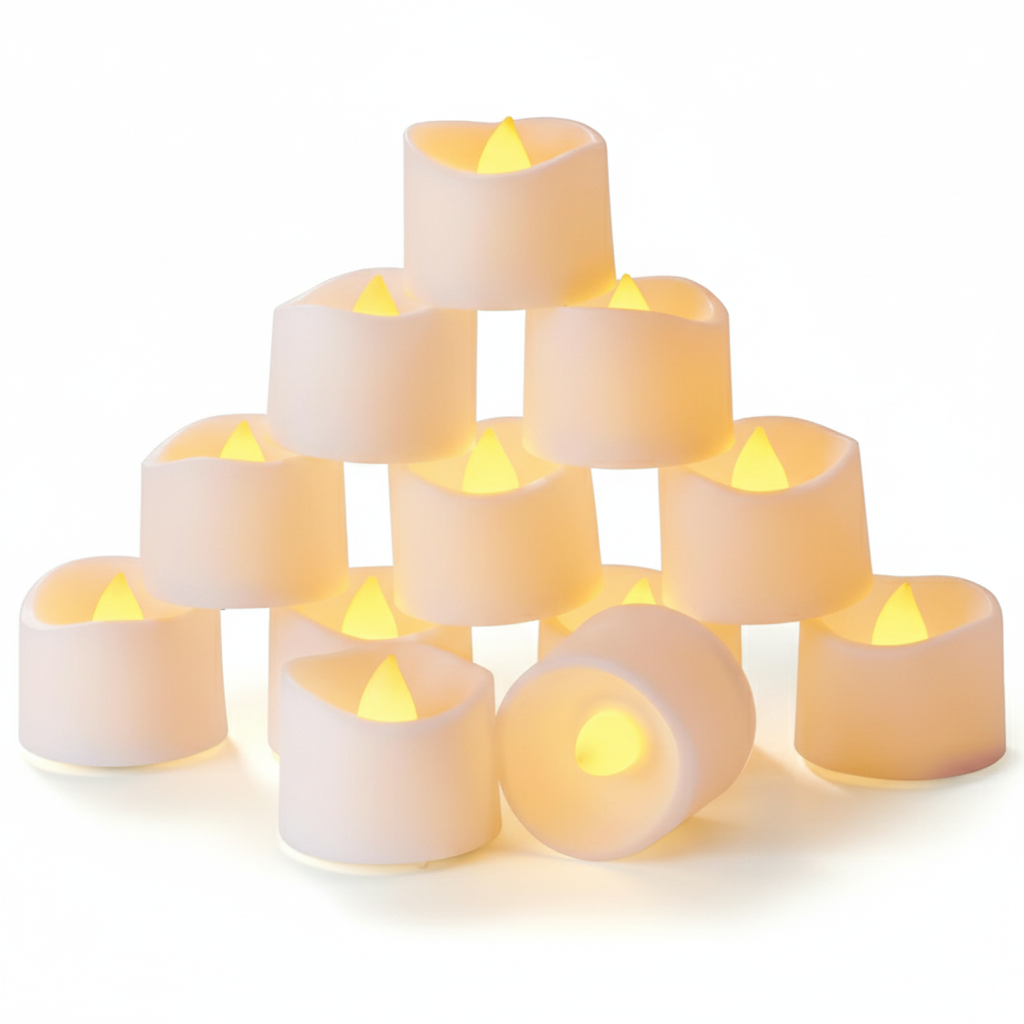 Timer Tea Lights Candles Battery Operated