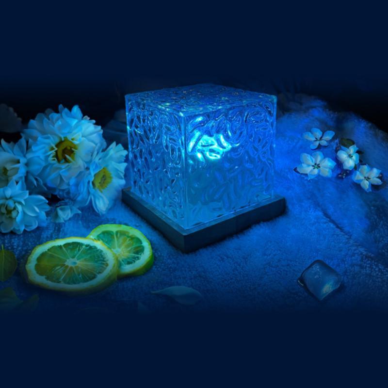 Rotating Water Ripple Night Light Aura Lamp-Solar Wind LED Chime