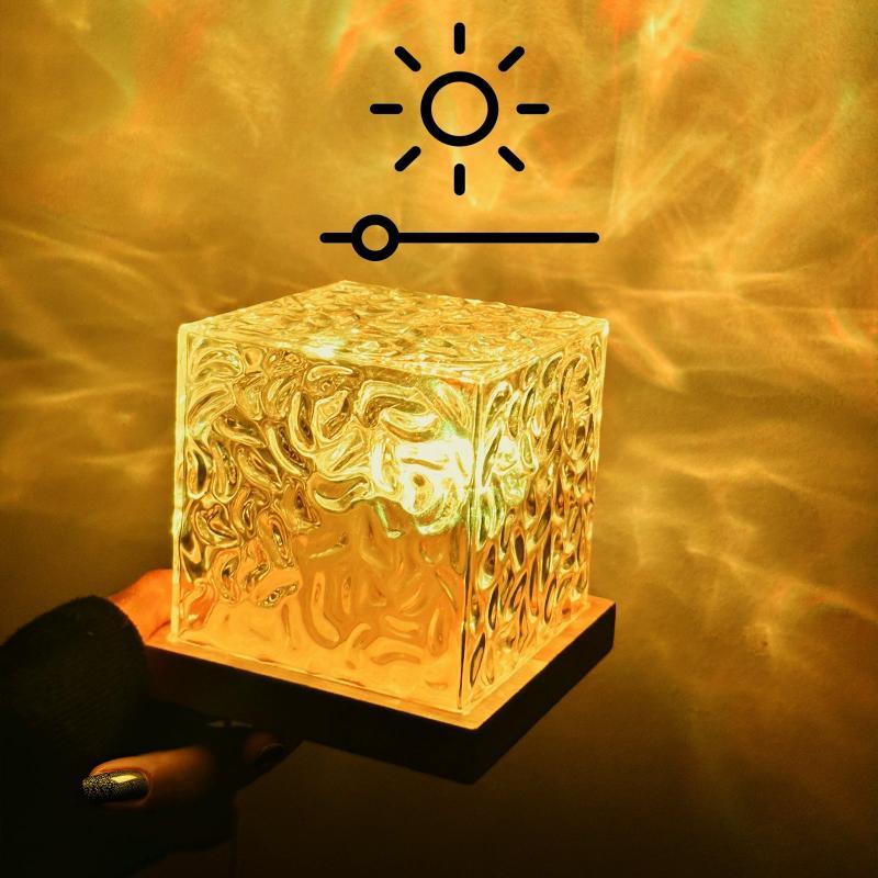 Rotating Water Ripple Night Light Aura Lamp-Solar Wind LED Chime