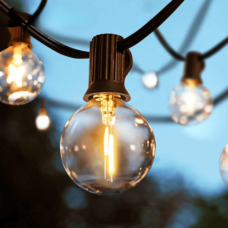 Fairy Outdoor Glass Bulbs – Elegant Chain Lighting-Solar Wind LED Chime