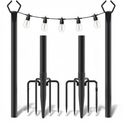 Pack of 4 10 Ft String Light Poles
