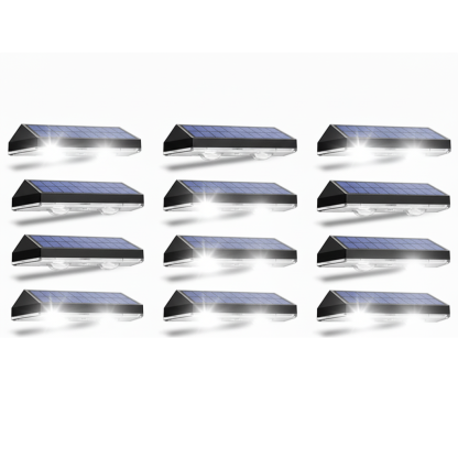 Solar Fence Lights Outdoor 8 Pack Waterproof LED 3 Mode