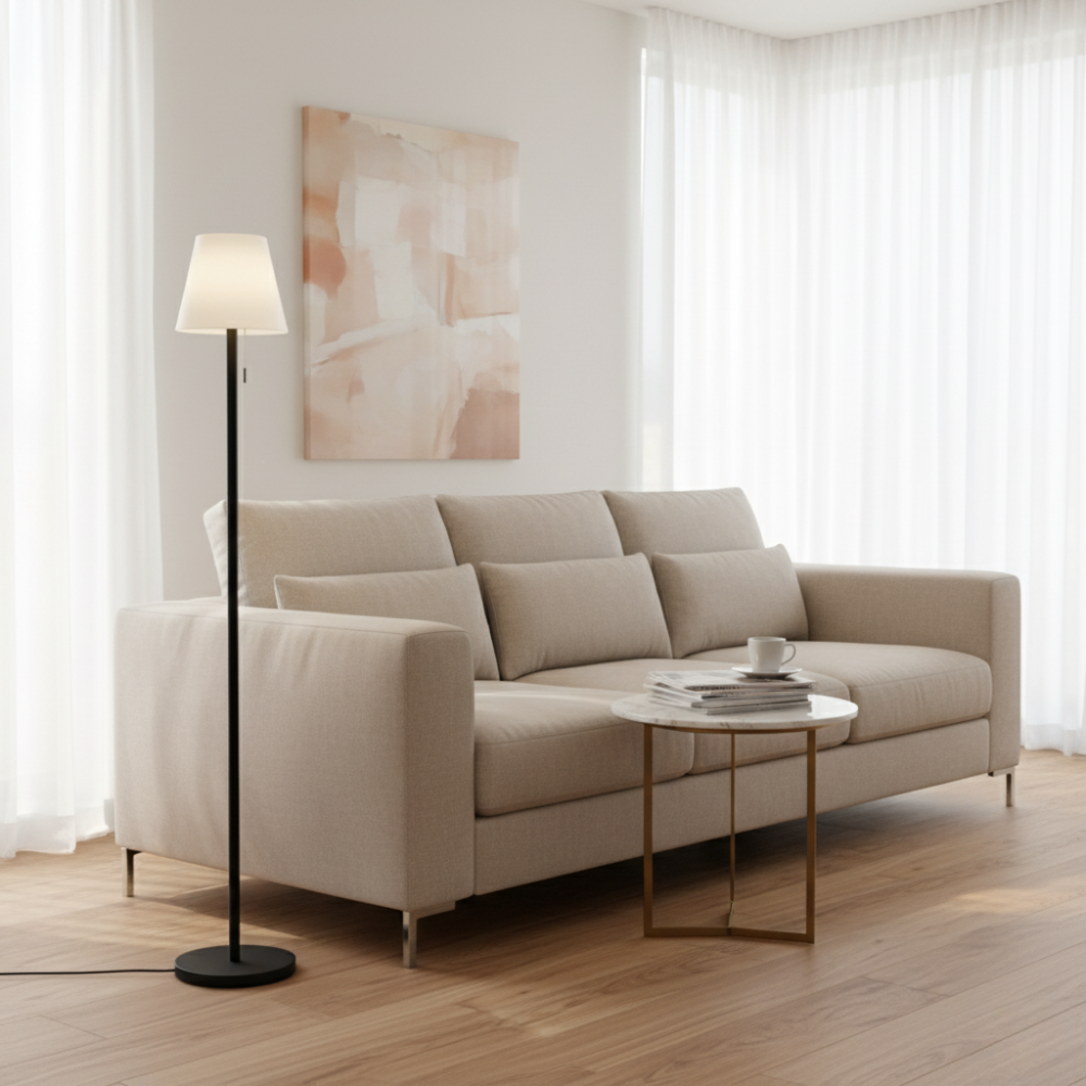 Solar Outdoor Floor Lamp With Cordless Rechargeable Design And Light Sensor