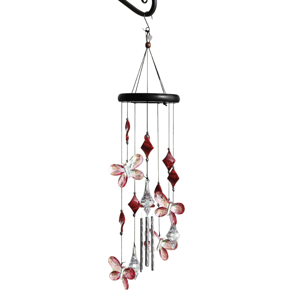 Hanging Colorful Butterfly Garden Chime With Graceful Sound-Solar Wind LED Chime