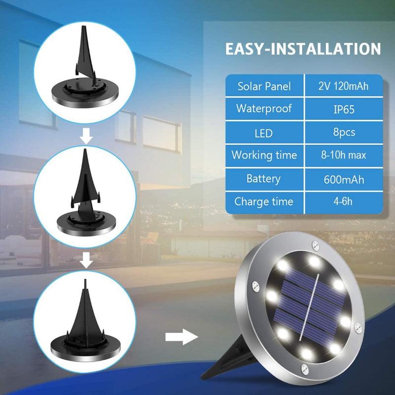 Solar Ground Lights - Waterproof and Eco-Friendly Garden Lighting-Solar Wind LED Chime