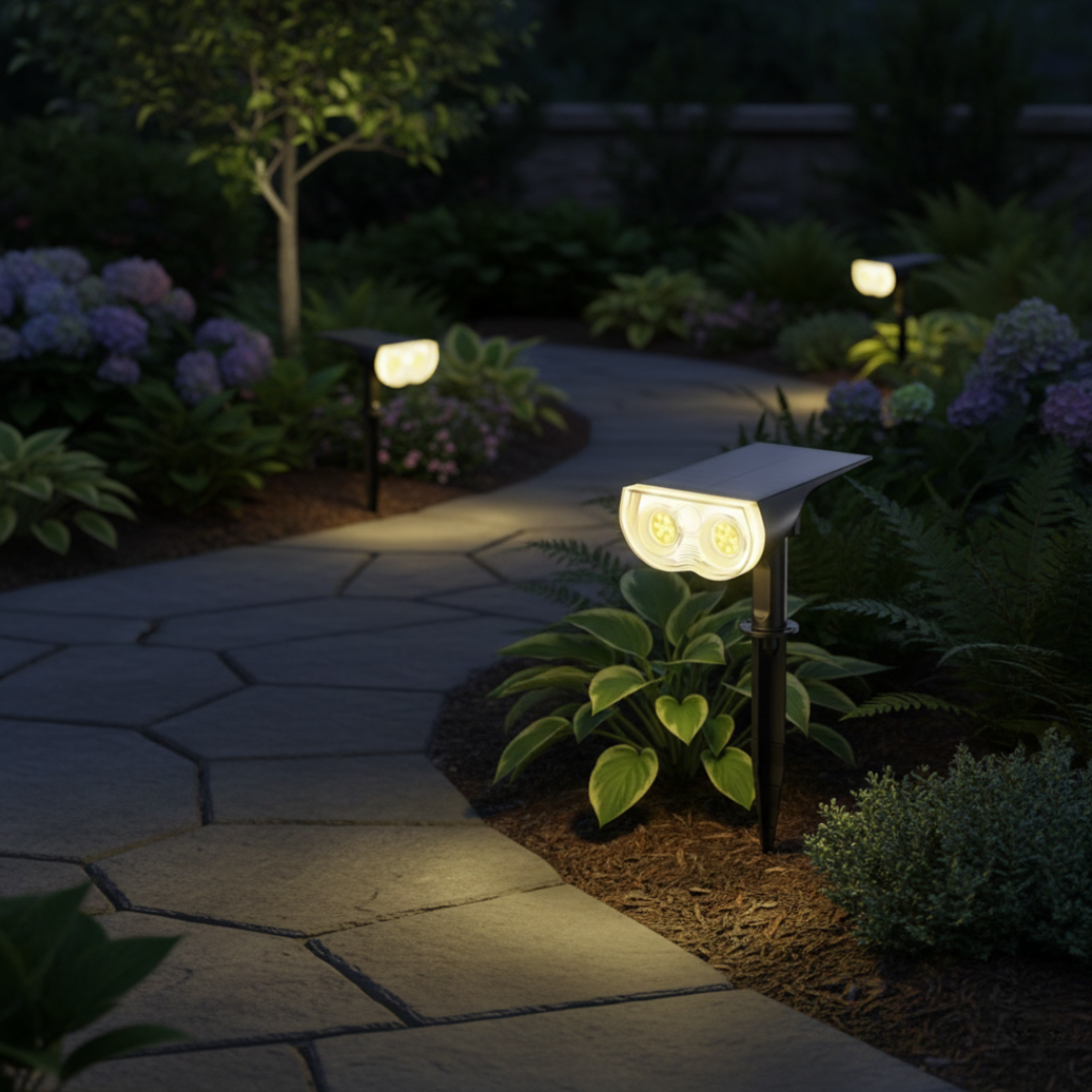 RGB Halloween Solar Lights Outdoor 2 Pack Waterproof Spotlights
