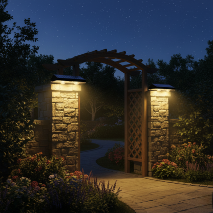 Solar Fence Lights Outdoor 8 Pack Waterproof LED 3 Mode